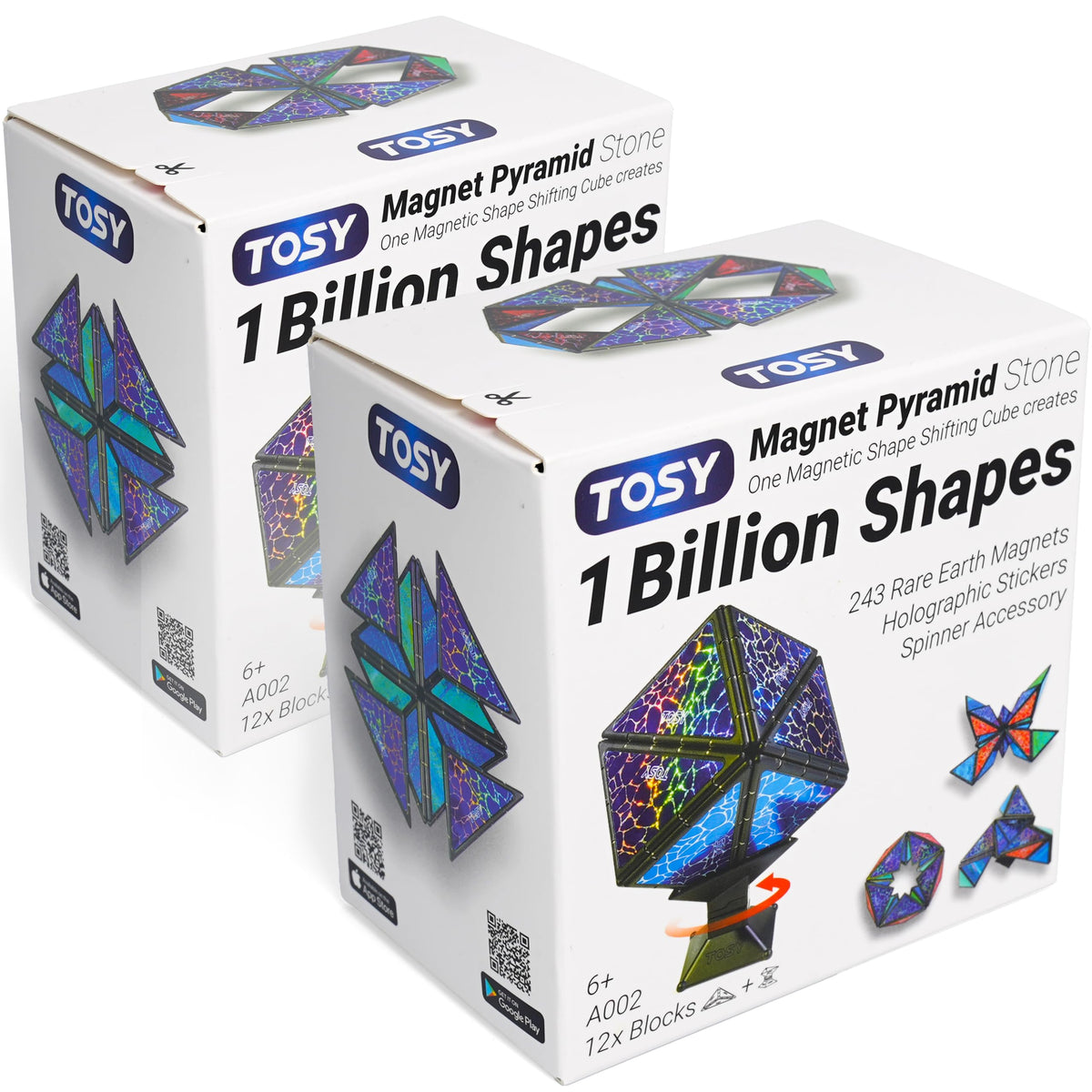 TOSY Magnet Pyramid Stone cube demonstrates versatile shapes boosting creativity and focus.