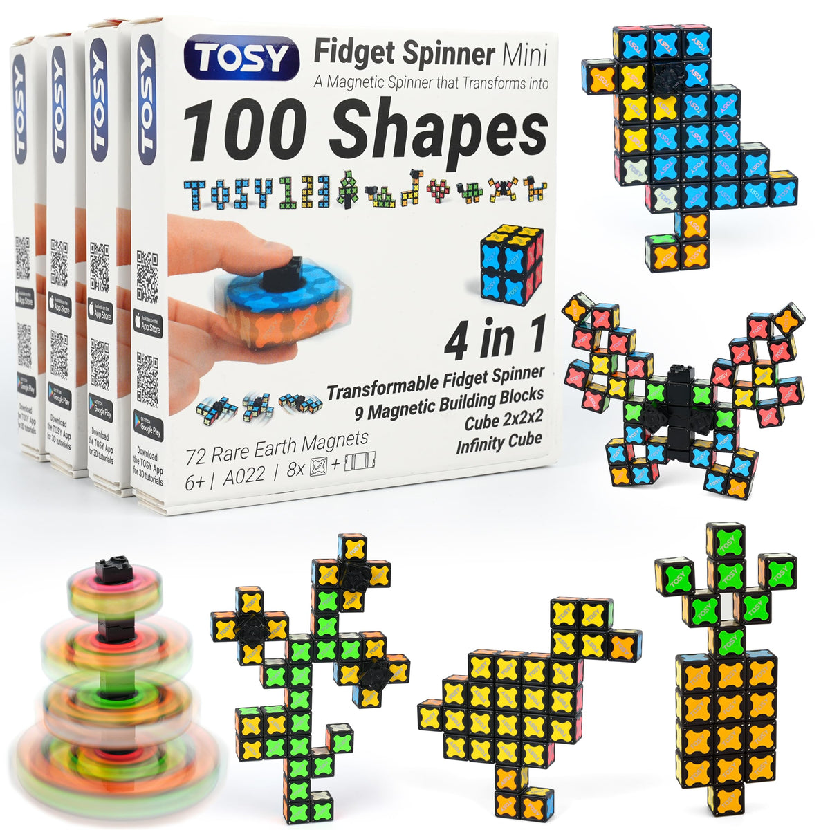 TOSY Magnet Spinner Mini showing smooth rotation for extended spin time.