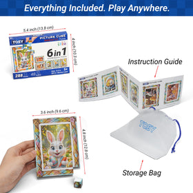 TOSY Picture Cube Bunny Land with 48 magnetic blocks for tight assembly