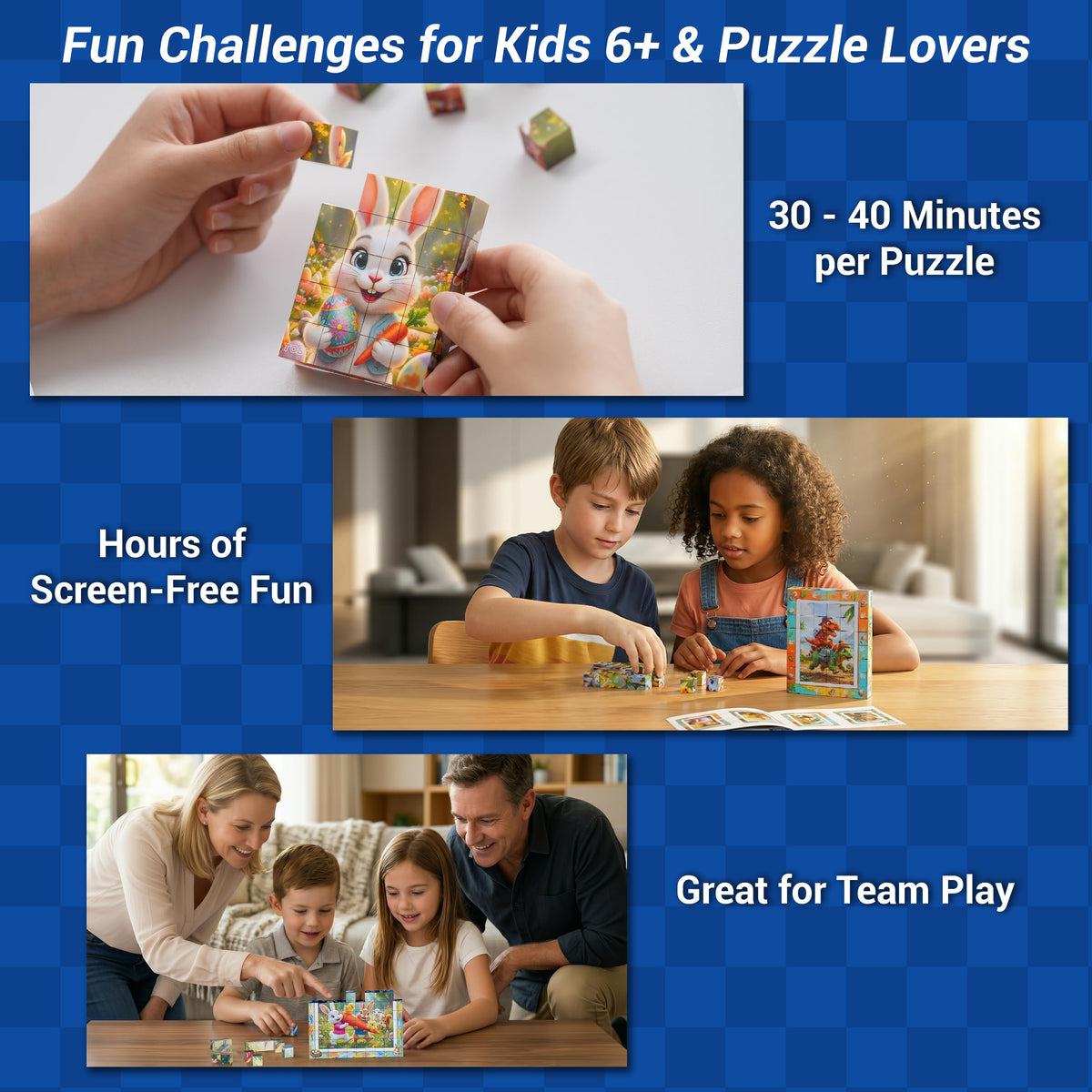 TOSY Picture Cube Bunny Land safe, gift-ready, screen-free activity for all ages