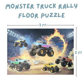 Tot Dojo kids puzzle on the floor fosters teamwork while assembling the large pieces.