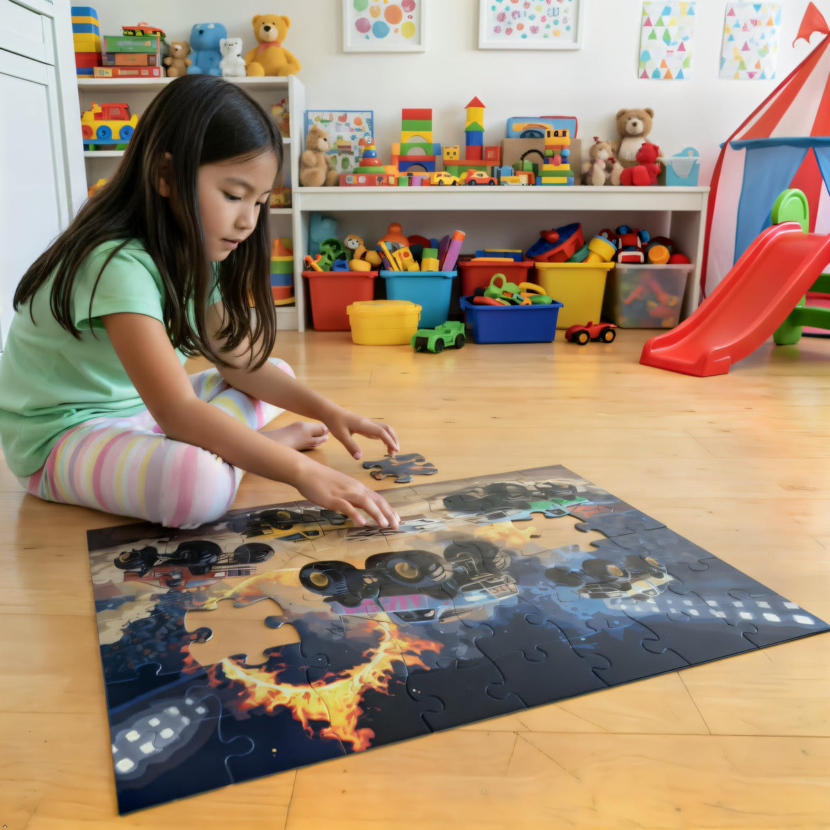 Tot Dojo ring of fire theme adds exciting variety to early learning sessions.