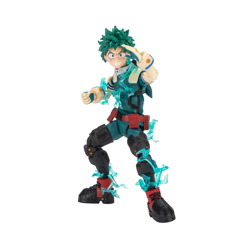 Total Anime Izuku Midoriya six-point-five-inch scale figure with dynamic posing for display and play.