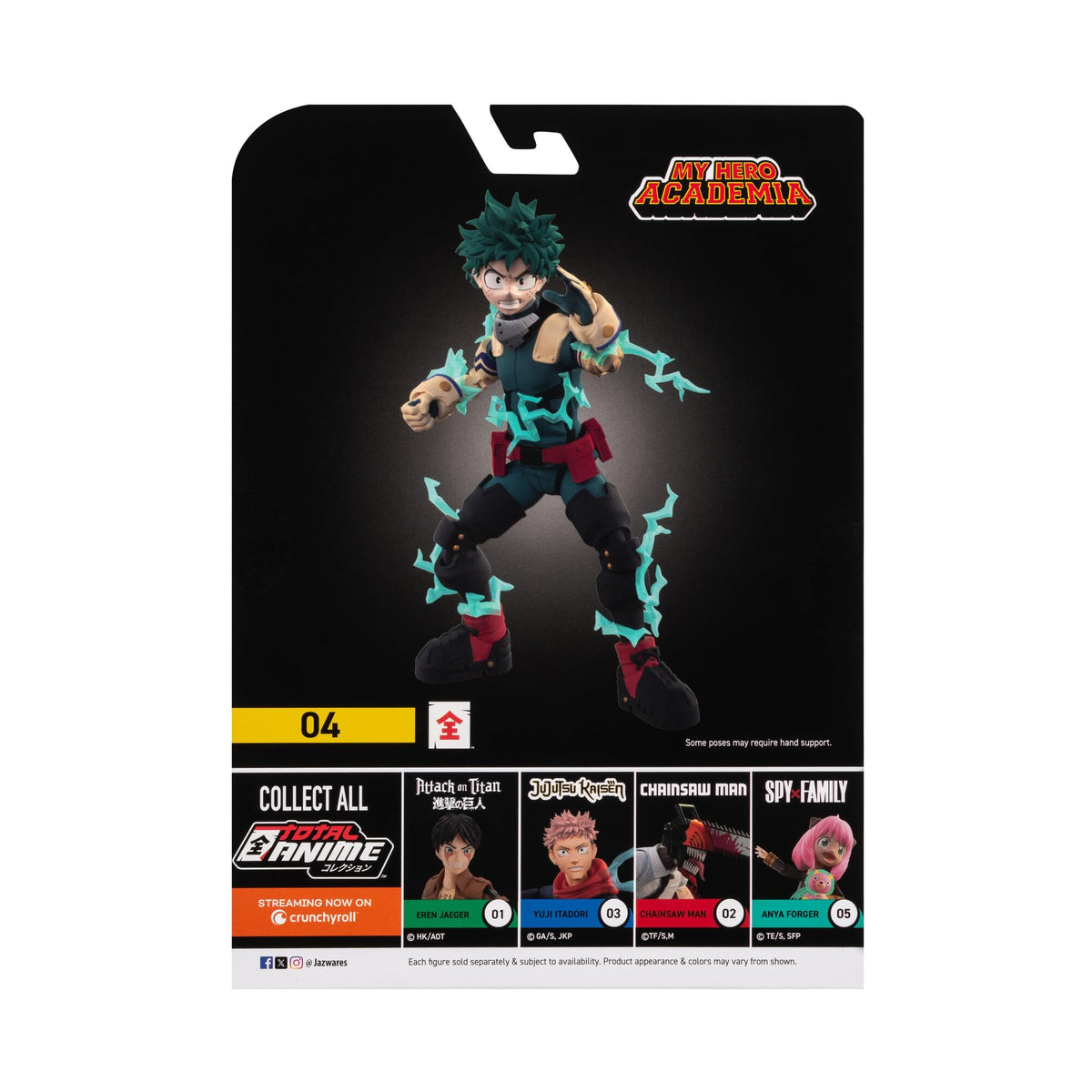 Total Anime Izuku Midoriya swappable faceplates enabling varied expressions for scenes.