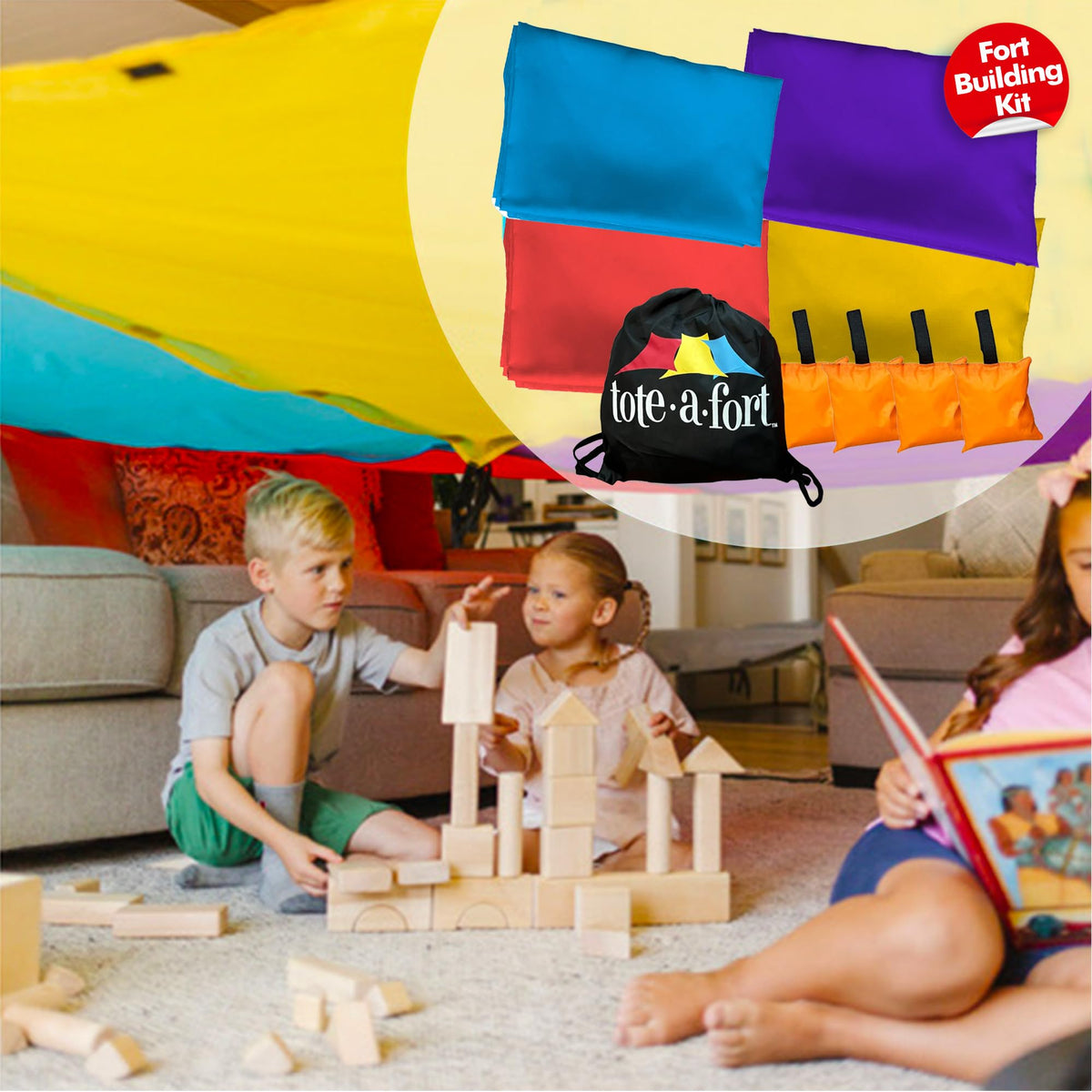 TOTEAFORT Original XL blanket panel showing expansive fort coverage for group play.