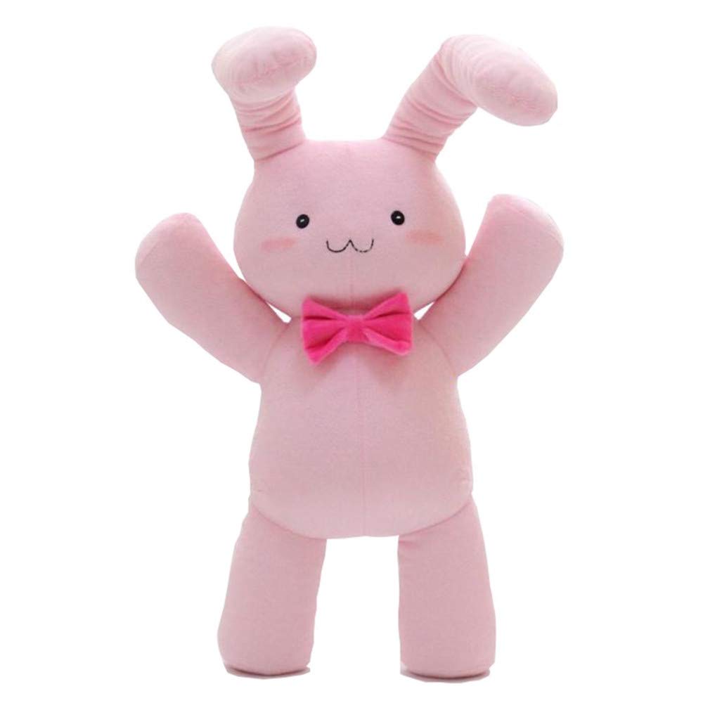 TOTENJS Ouran pink rabbit plush full view, soft cuddle buddy.
