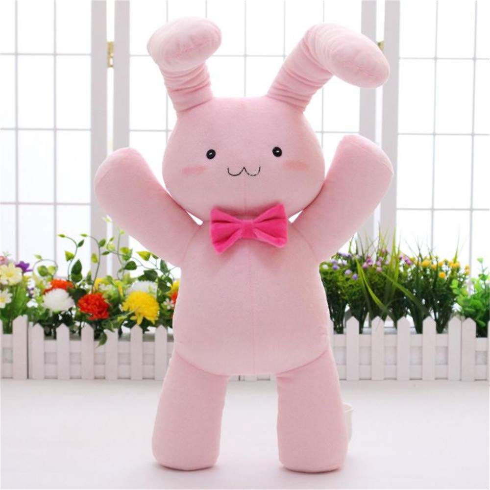 TOTENJS Ouran pink rabbit plush crystal velvet close-up, durable and plush.