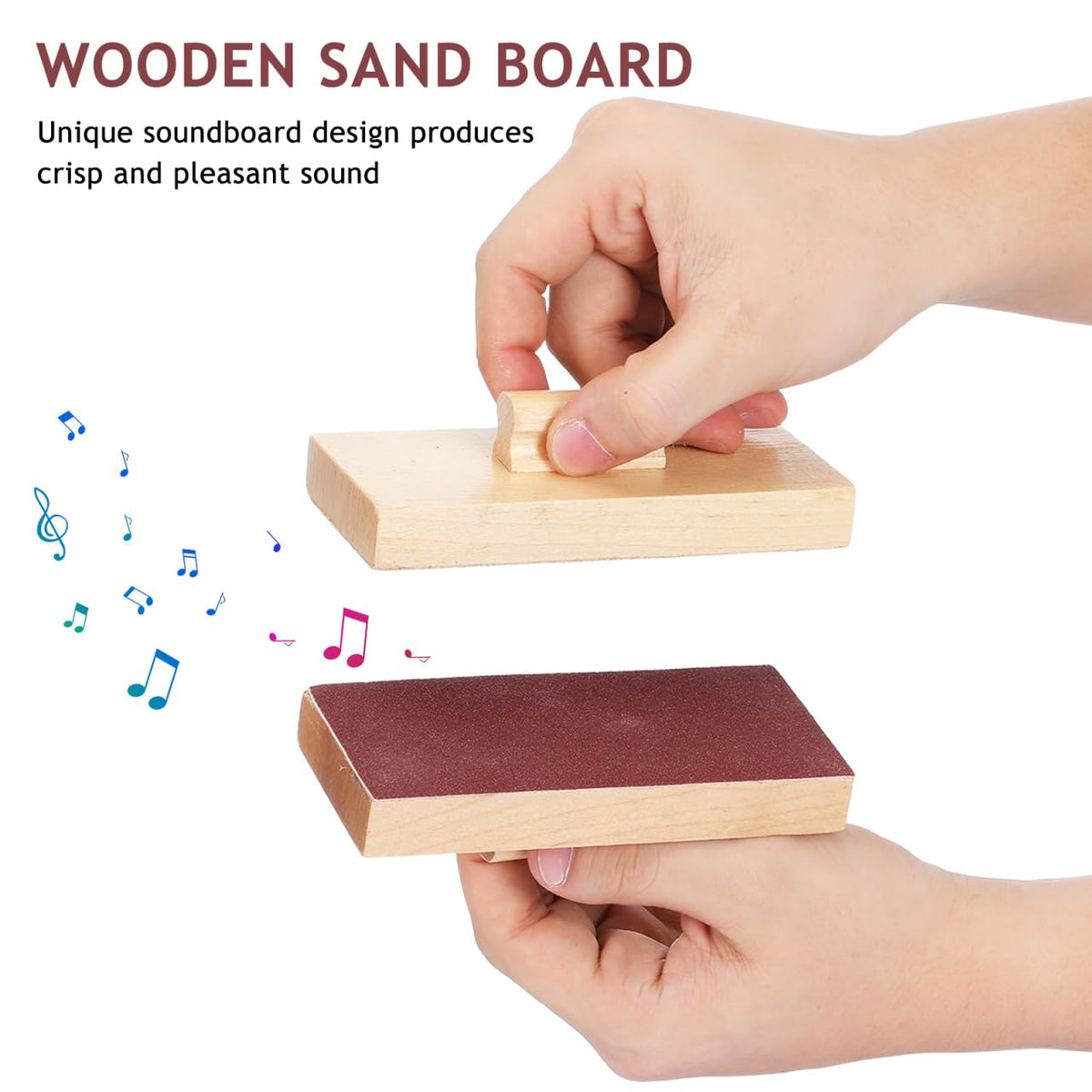 Totority wooden sand blocks come in 5 pairs for group activities