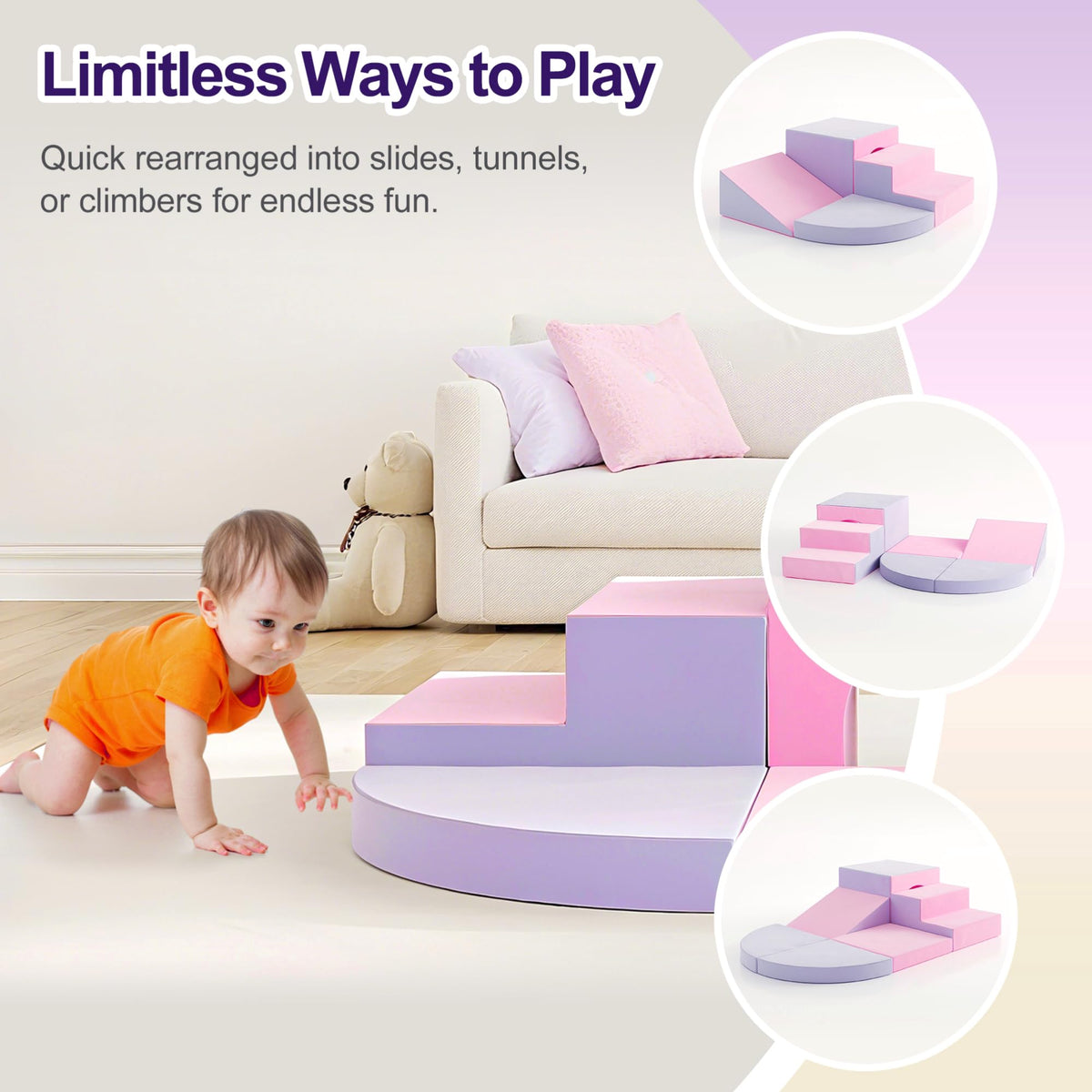 TOTPLAY arch tunnel block sparks exploration and motor skill practice