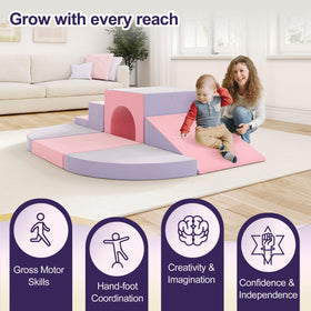 TOTPLAY soft foam mats provide cushioned landing and stacking fun