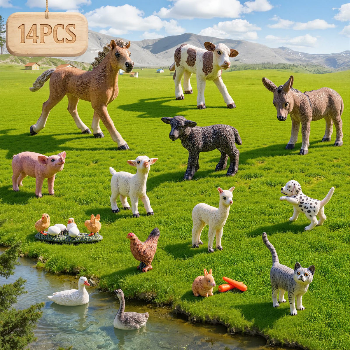 Totsmile baby horse figurine supports storytelling and hand-eye coordination