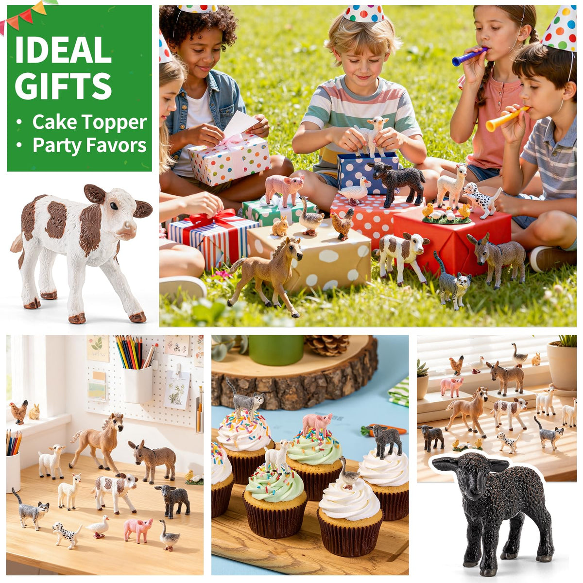 Totsmile bunny figurine fits mini farm scenes and gentle playtime