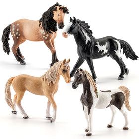 Totsmile four-horse figurines collection for imaginative play