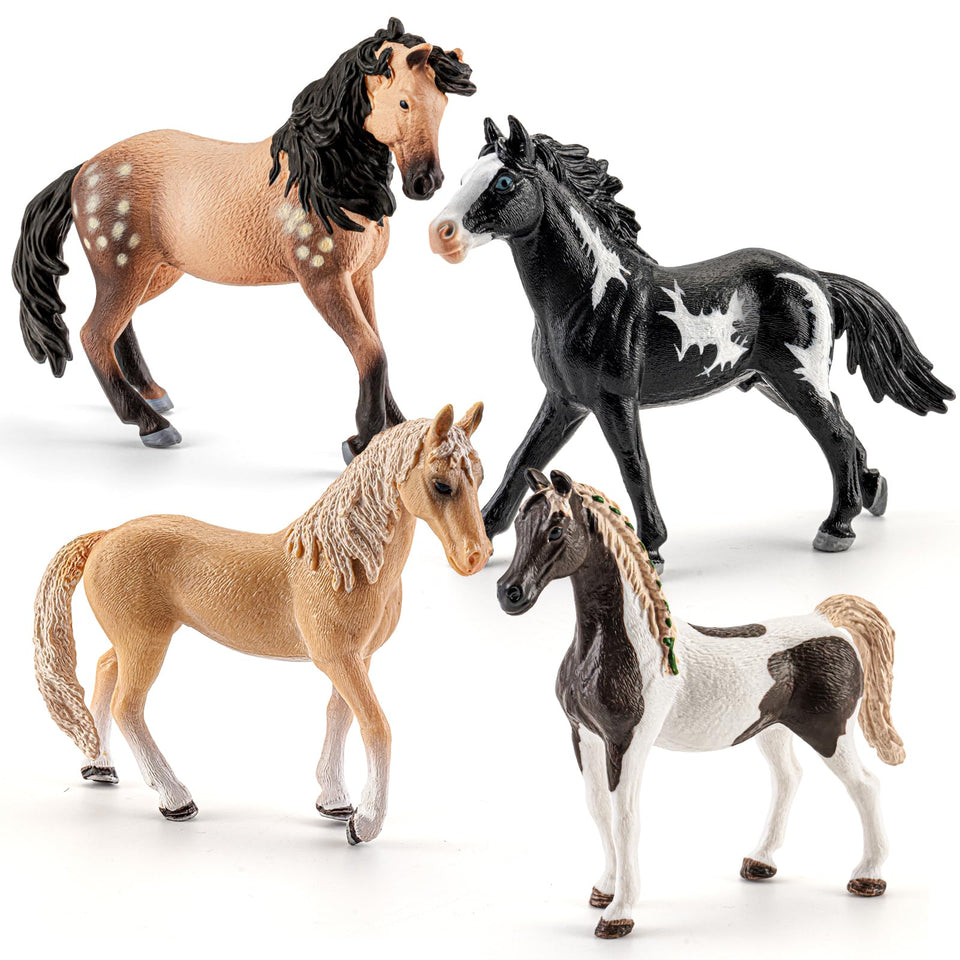 Totsmile four-horse figurines collection for imaginative play