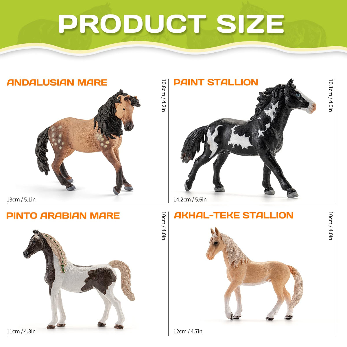 Totsmile Pinto Arabian mare figurine supports storytelling play