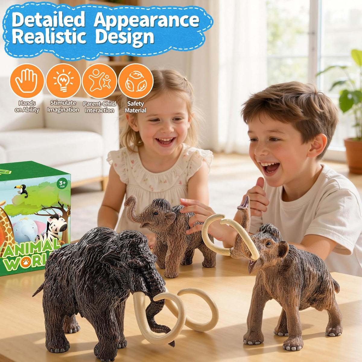 Totsmile Woolly Mammoth collection pack suitable for gift and decor