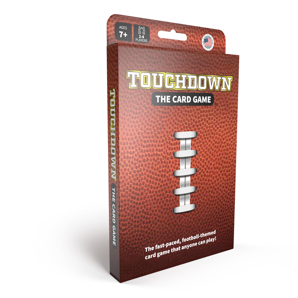TOUCHDOWN The Card Game packaging front showcases quick-play appeal for family nights.
