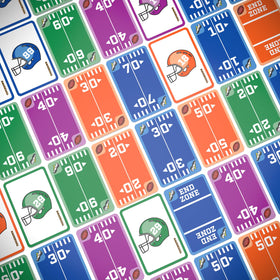 TOUCHDOWN The Card Game team colors create lively, competitive play.
