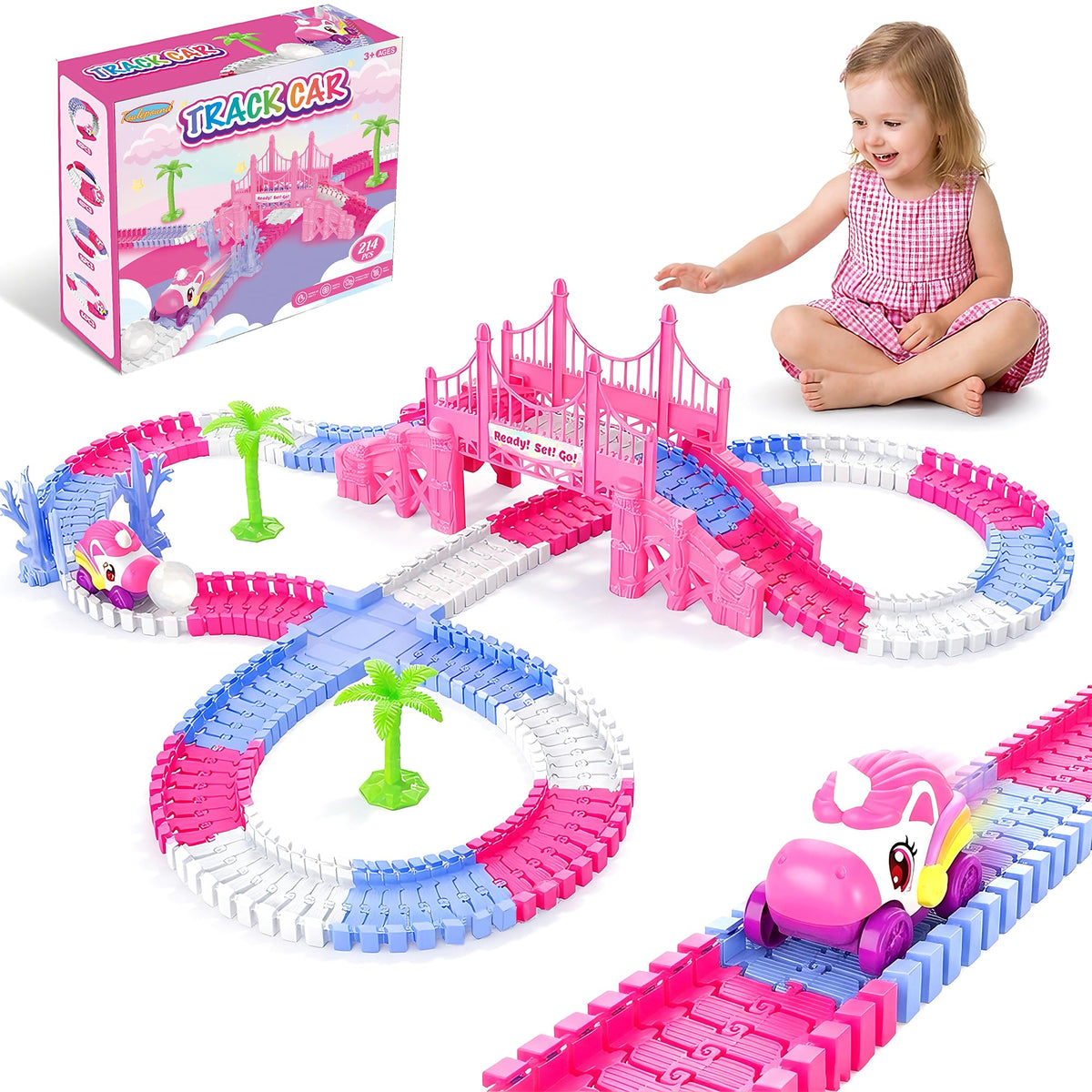 Toulepound Race Track castle gate enhances imaginative play for kids.