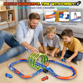 Toulepound snap-together track system for quick setup and storage
