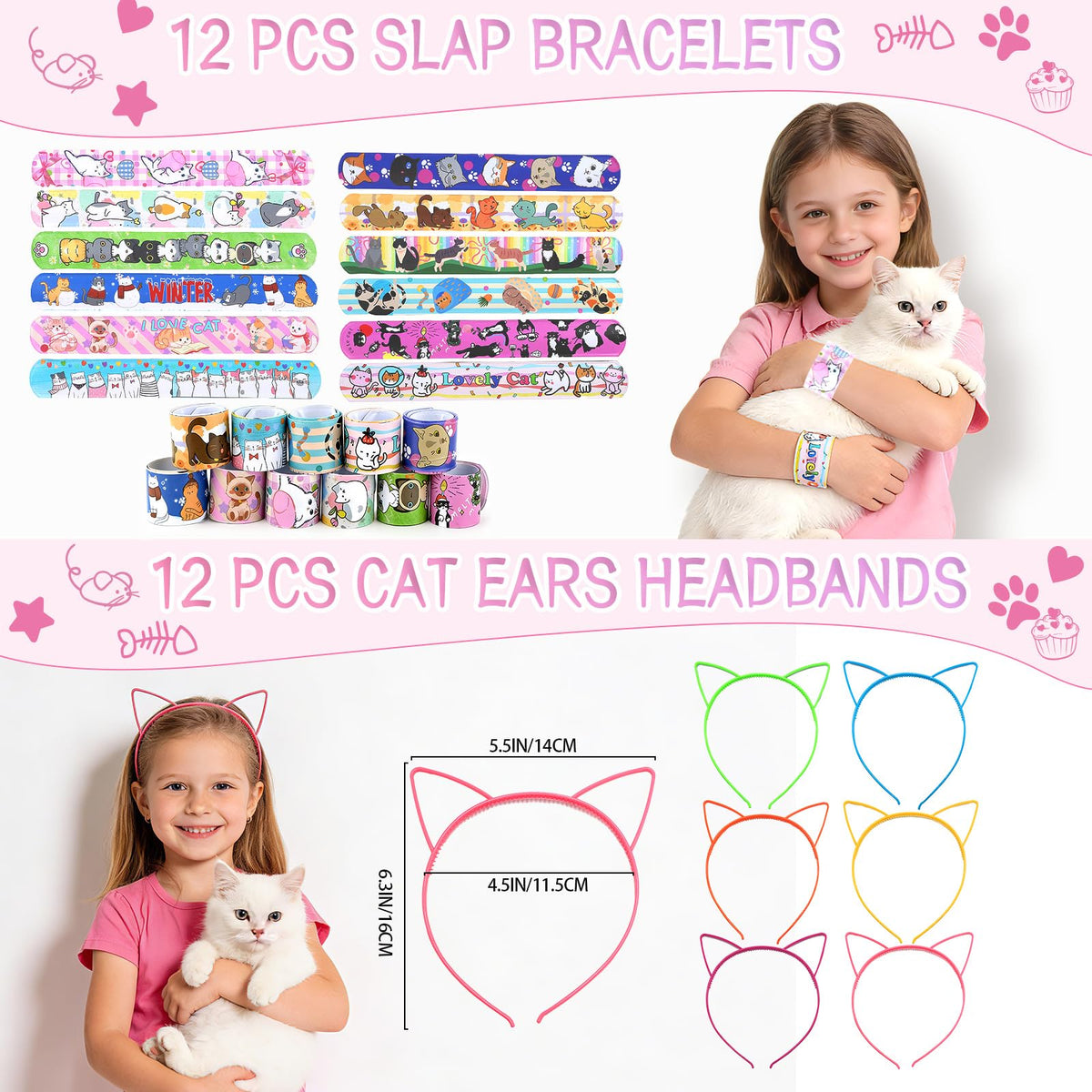 TOUPONS cat ears headbands for dress-up