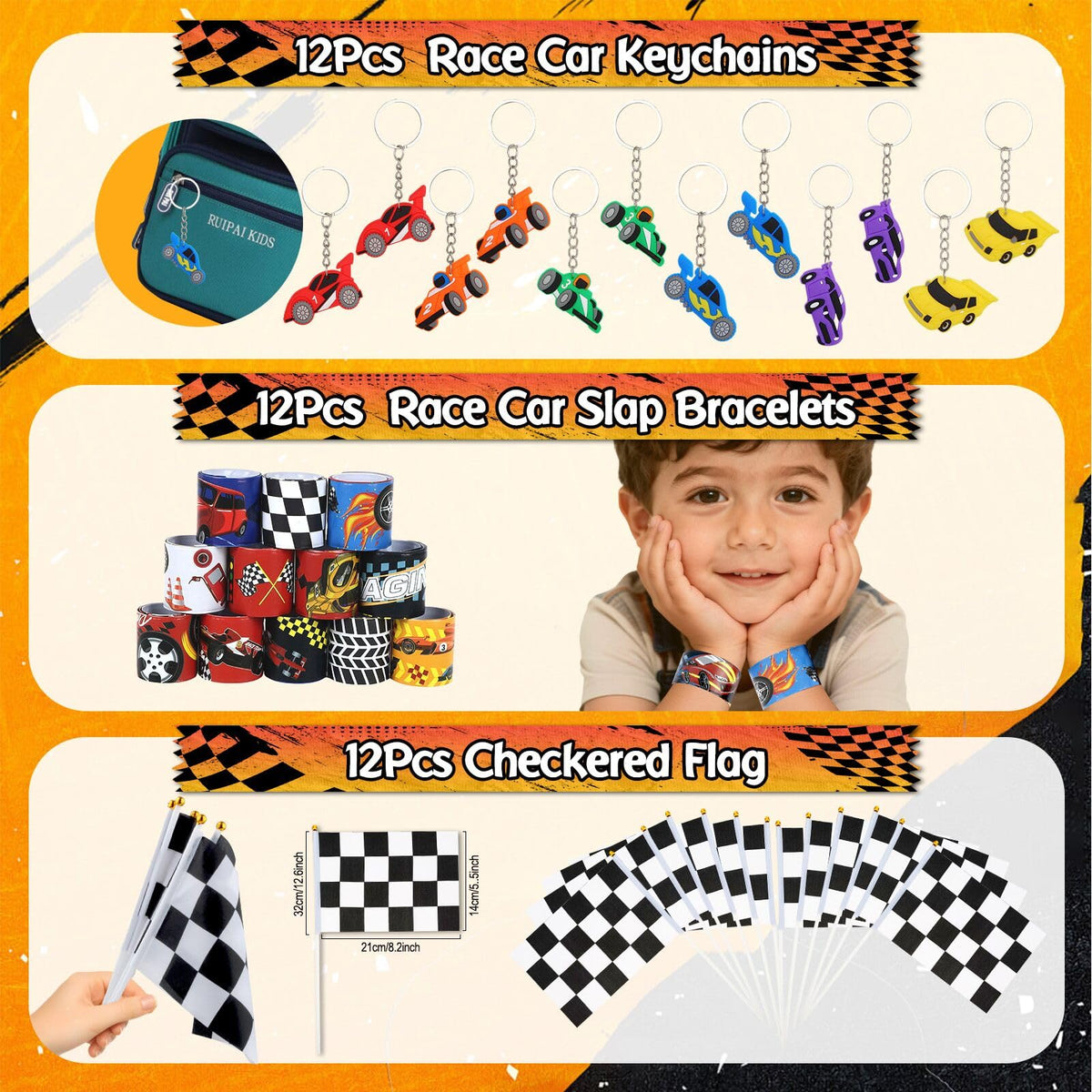 TOUPONS race car paper glasses are lightweight dress-up props for photo moments