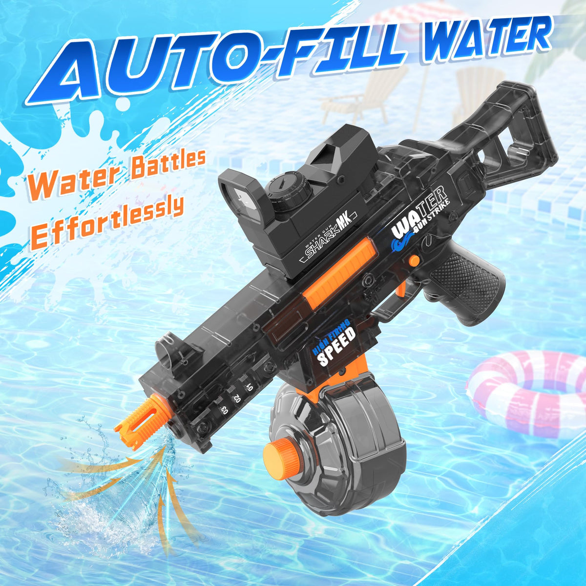 Toupus dual refill modes enable quick reloads by poolside.