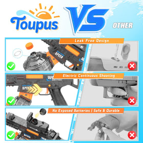Toupus automatic firing water gun in action.