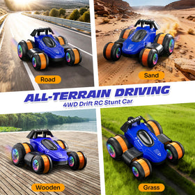 Toupus high-speed RC car LED lights illuminate nighttime play.