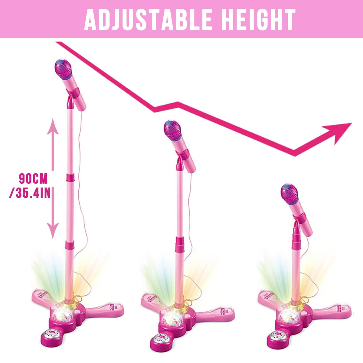TourKing karaoke machine includes applause sounds and dynamic effects for performances.