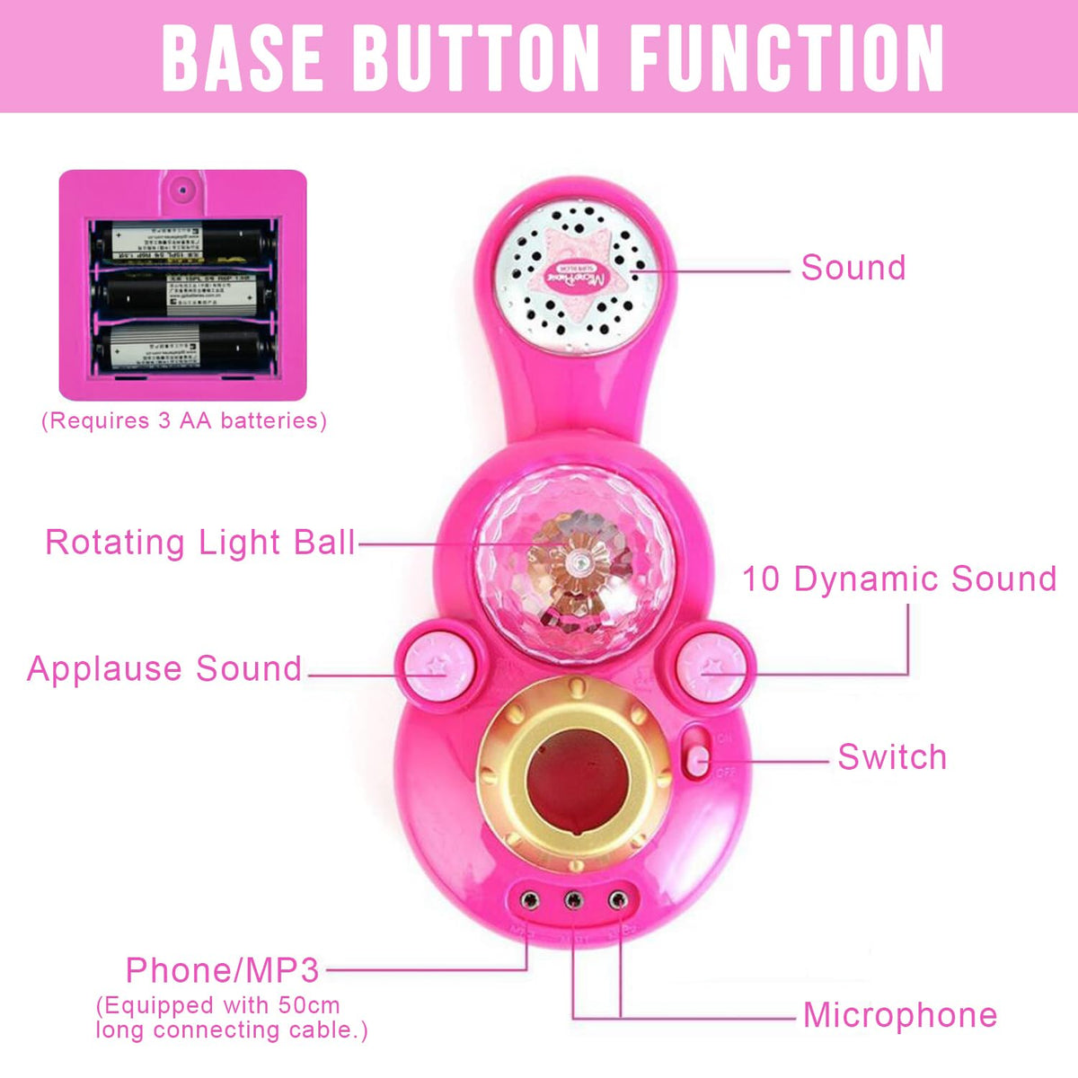 TourKing karaoke machine supports smartphone or MP3 connections for customized playlists.