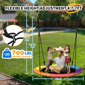 Tovini saucer swing with durable Oxford fabric resists weather and wear