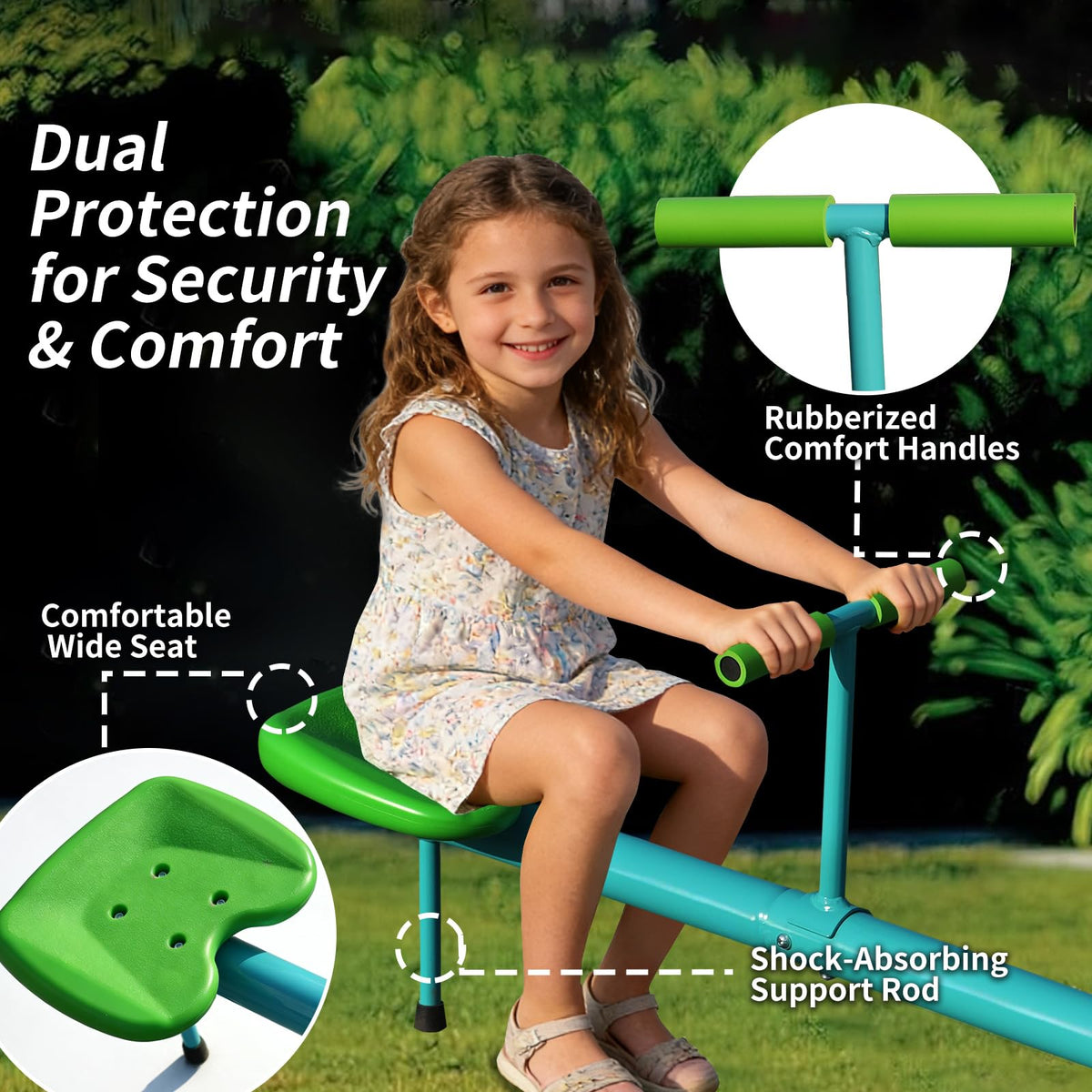 TOVINI teeter totter quick assembly with pre-assembled parts for easy setup