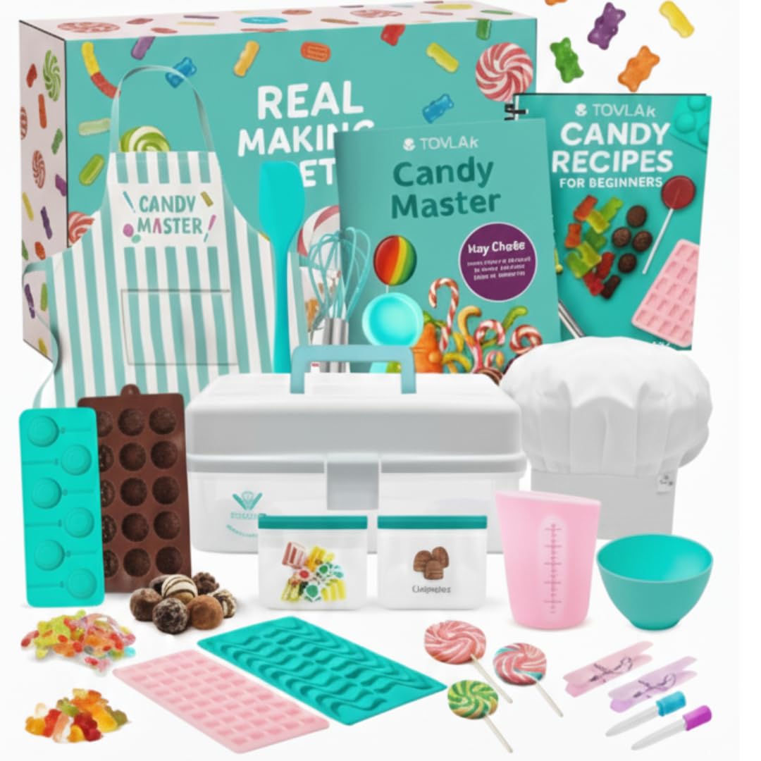 Tovla Jr Candy Lab tools for kids, durable and safe for real candy making.