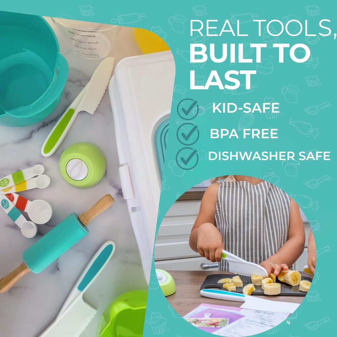 Tovla JR color-coded measuring cups and spoons help kids learn fractions