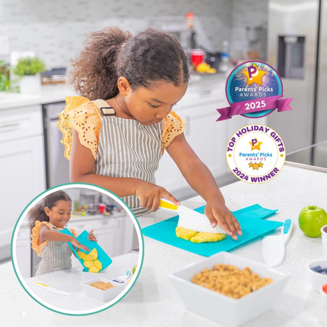 Tovla Jr folding cutting board for compact storage and on-the-go prep.
