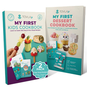 Tovla Jr visual cooking system cover designed for beginner kitchen skills.