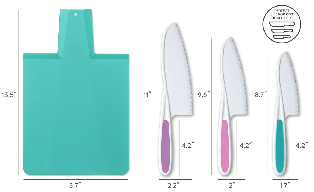 Tovla Jr kid-friendly set encourages healthy, hands-on meal prep.