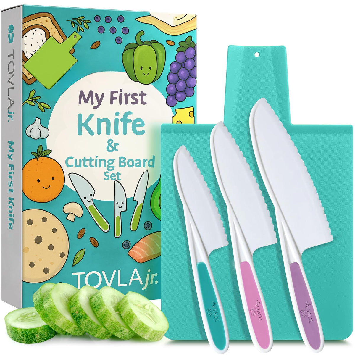 Tovla Jr kid-safe knife design with rounded blade for safe beginners.