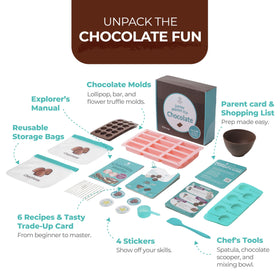 Tovla Jr real chocolate making kit chocolate bar mold helps kids craft colorful bar desserts with simple steps