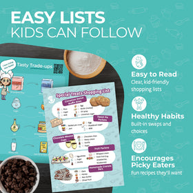 Step-by-step picture recipes guide actions for independent cooking at home.
