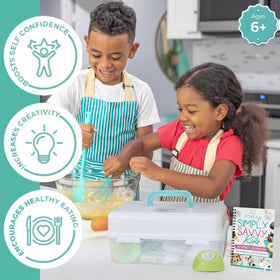 Tovla JR visual cookbook shows color-coded steps for easy, independent recipes