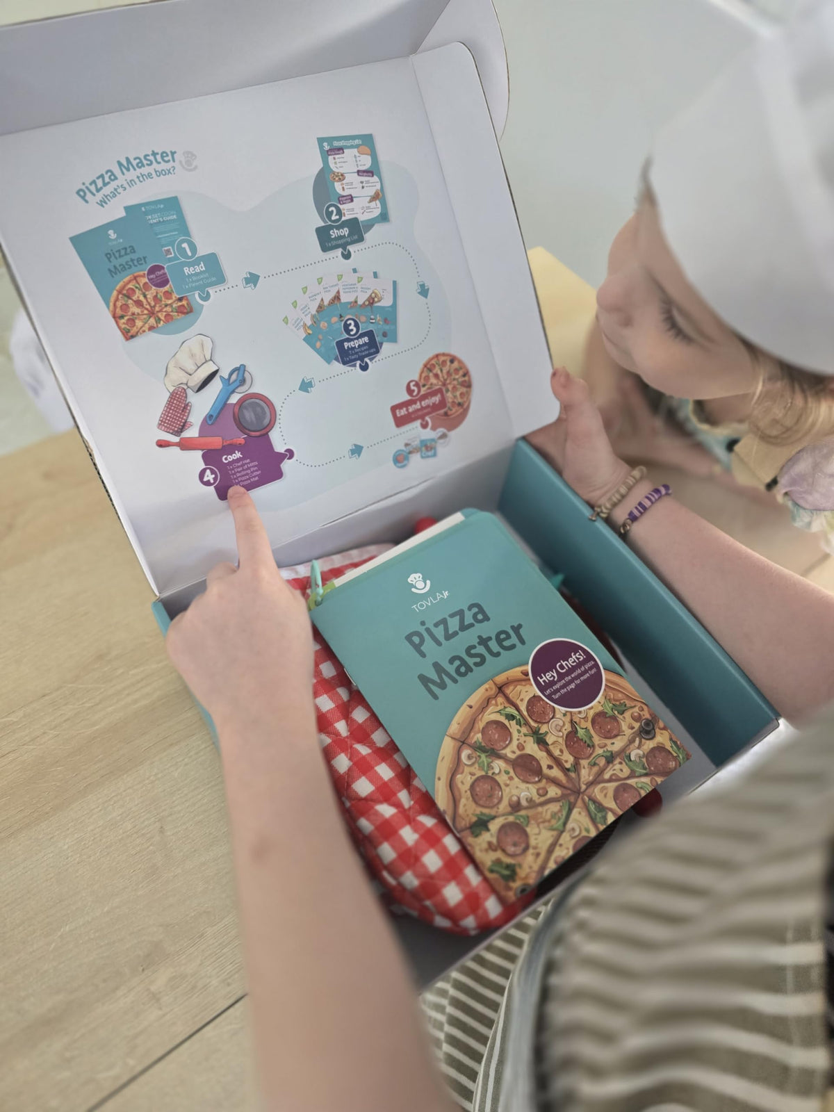 Tovla Jr visual-recipe-cards step-by-step guidance for young chefs.