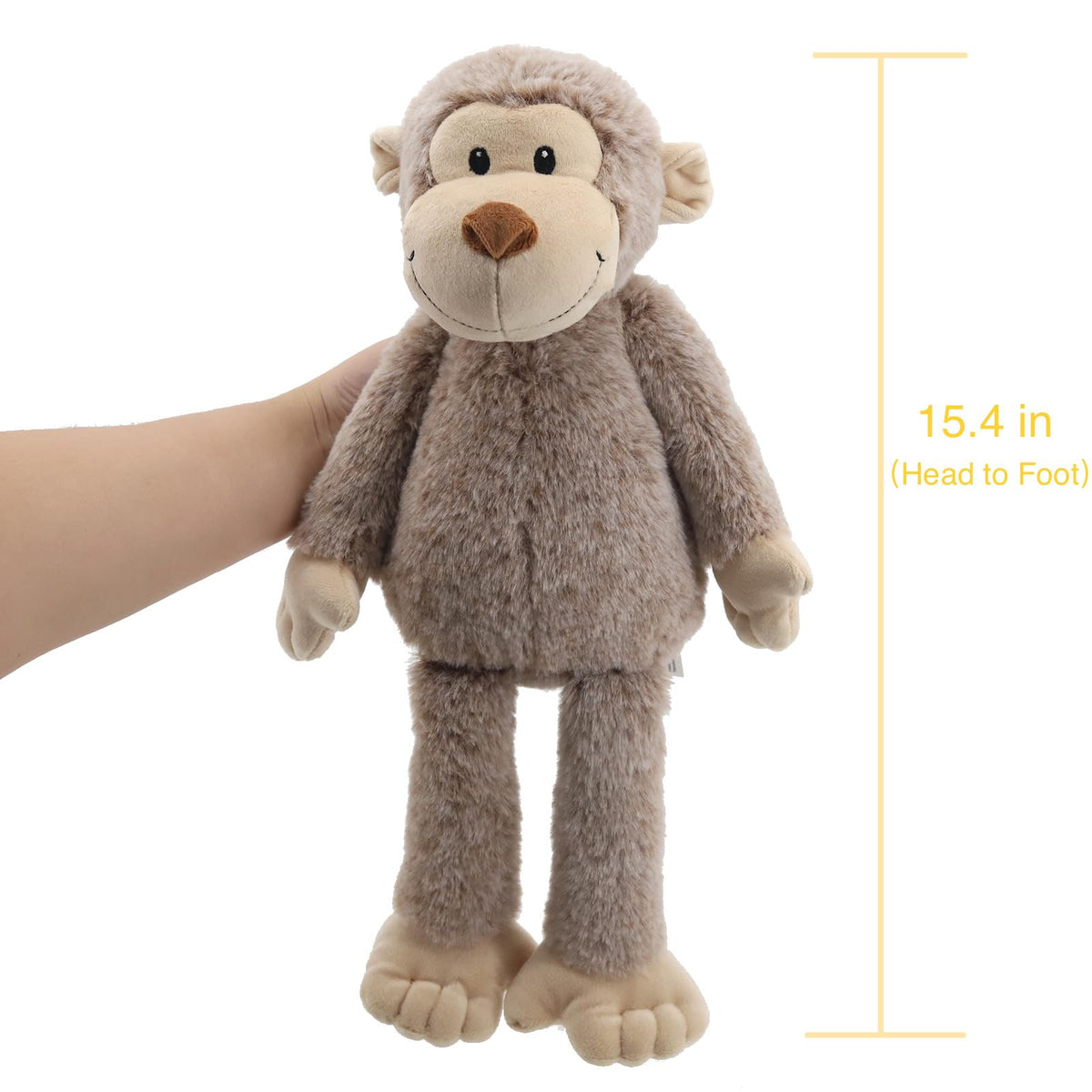 Tovodise plush monkey toy, travel-friendly friend for trips and adventures.