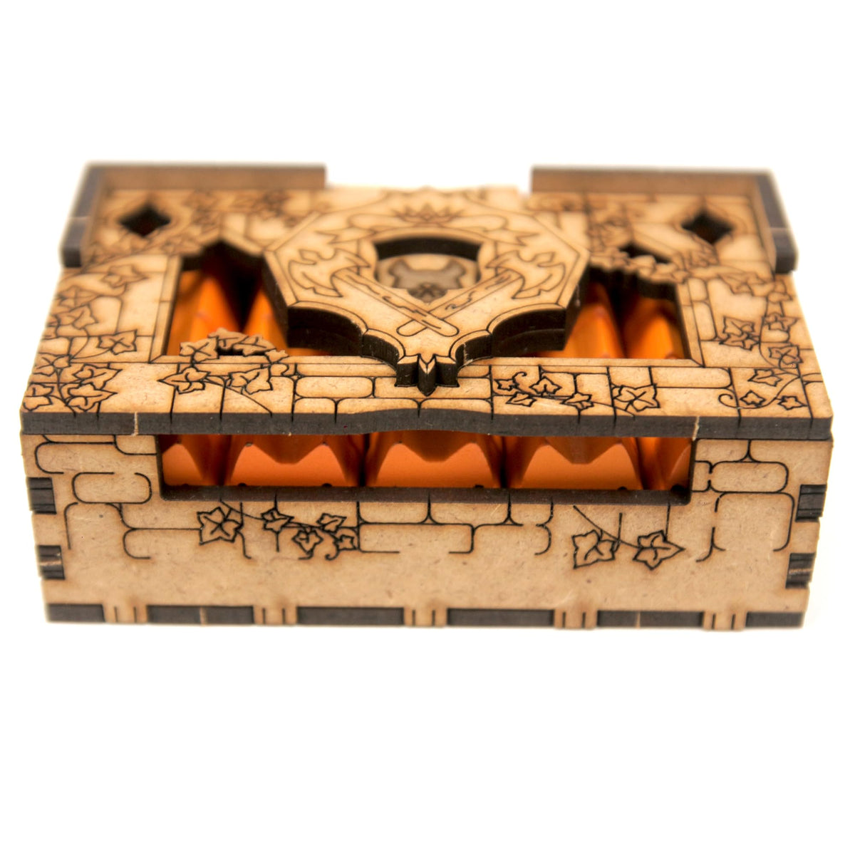TowerRex faction boxes with heraldic emblems add thematic flair