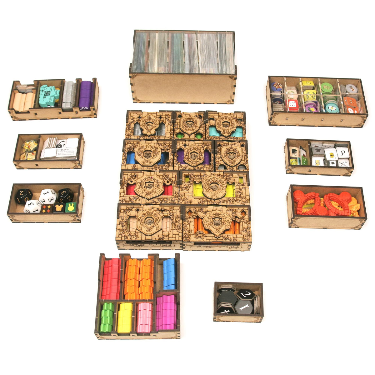 TowerRex Root Organizer showing expansion boxes arranged for quick setup