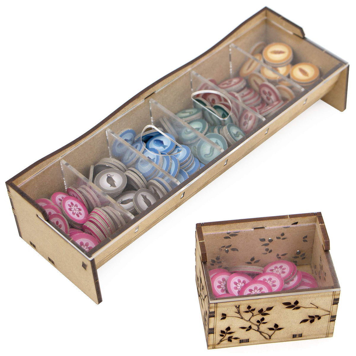 TowerRex Wingspan stackable design saves shelf space and reduces clutter.