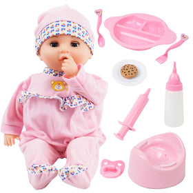 Toy Choi's 16-inch pink doll face invites lifelike hugs and nurturing pretend play.