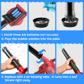 Toy Choi's Bubble Blower delivers realistic leaf-blowing sound and plenty of bubbles.