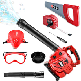 Toy Choi's Bubble Leaf Blower in action sparks outdoor play and imaginative pretend chores.